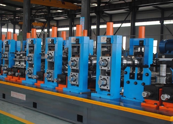 Máy nghiền ống hàn tần số cao Máy nghiền ống thép hàn màu xanh Tốc độ tối đa 120m / phút Đường kính 12 - 63mm