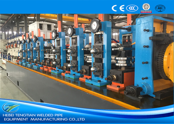 Máy ống công nghiệp ERW60 Máy nghiền ống vuông tần số cao màu xanh