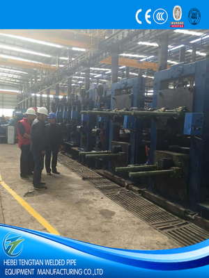 Tần số cao hàn thép hợp kim thấp Erw Tube Mill Line Milling Saw