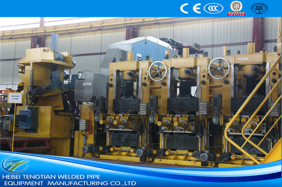Kích thước lớn màu vàng ERW hình tròn tần số cao hàn ống máy Max 25m / min tốc độ