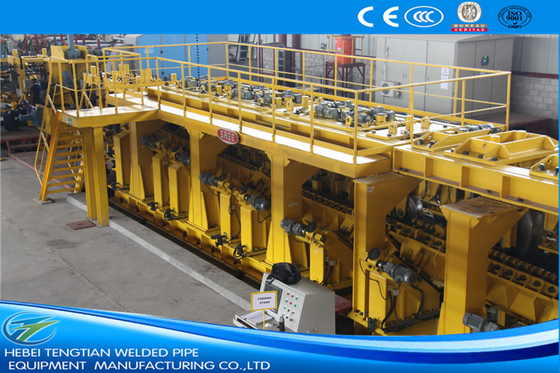 Kích thước lớn màu vàng ERW hình tròn tần số cao hàn ống máy Max 25m / min tốc độ