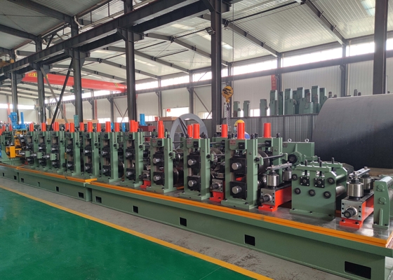 Thép Square Tube Mill với cao tần số hàn màu xanh / màu xanh lá cây tích lũy ngang