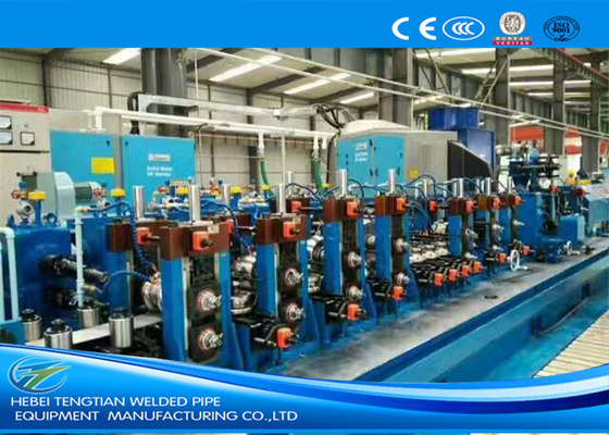 Máy nghiền ống chính xác Cuộn dây mạ kẽm Điều khiển tự động 80m / phút Chạy