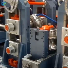 Máy tạo hình ống thép cuộn Cr12 có độ dài 12 M với điều khiển PLC