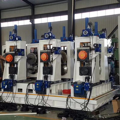 Máy lăn ống vuông hàn tần số cao với bộ tích lũy ngang 9-12m chiều dài